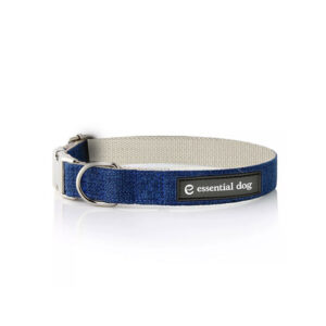 Organic Hemp & Cotton Dog Collar - Ink Blue